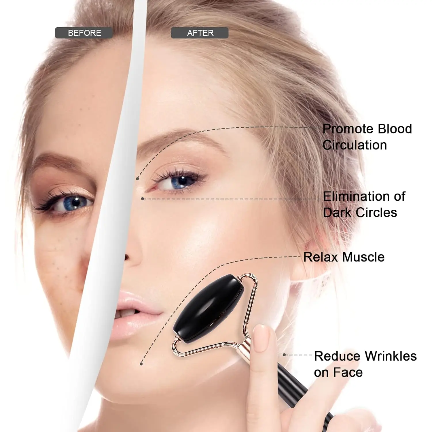 1/2/3 Stück Ice Face Roller Gesichtspflege Ice Roller Set, Gesichtsroller GuaSha FaceTool Set, Gesichtsmassage Roller Lifting Contouring – Detail 16
