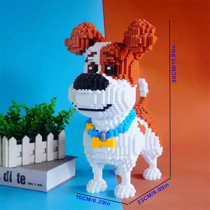 3685 Pieces of Mike Dog Building Blocks, Perfect Holiday and Birthday Gifts, Party Games, Office and Home Decoration view 3