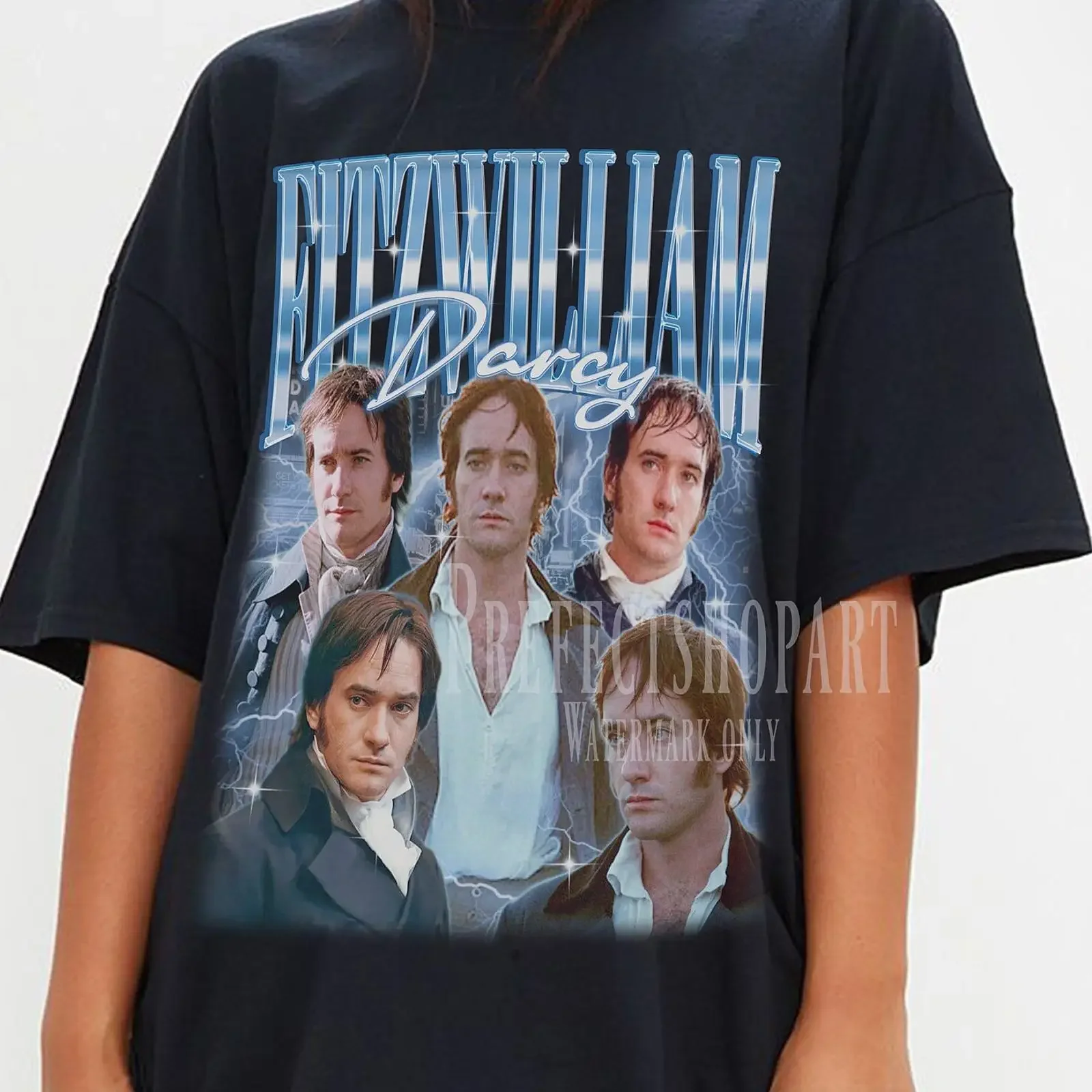 Retro Fitzwilliam Darcy T Shirt Vintage Pride and Prejudice for fan vintage Washed designer clothes Stylish Slightly Breathable