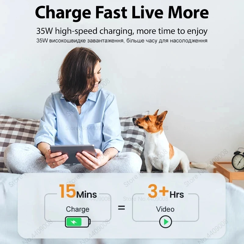 35W For iPhone Charger USB Type C Fast Charger For iPhone 16 15 14 13 12 11 Pro Max 7 8 Plus PD Quick Charging Cable Accessories image 5