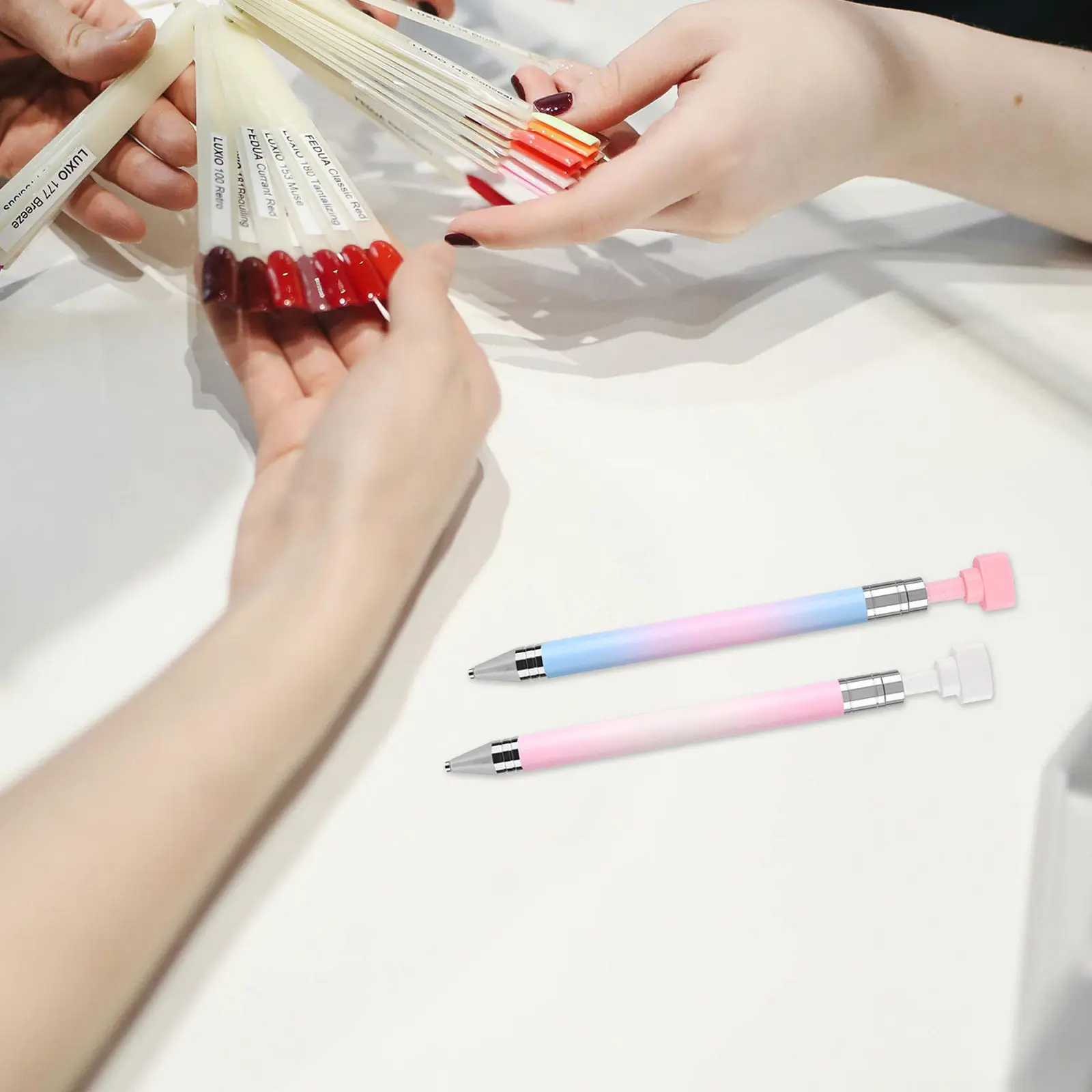 1Set Nail Art Dotting Pen Rhinestone Picker Tool Rotating Design Nail Diamond Applicator Refillable Pencil for Gems