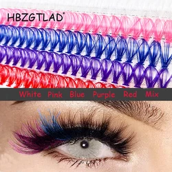 100 Cluster Colored Individual Lashes Professional Makeup Grafting False Eyelashes For Colorful Eyelash Extensions New Hotting