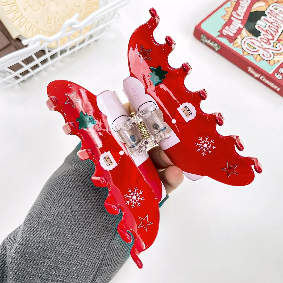 Muweordy Elk Deer Snowman Christmas Hair Clip Cute Funny Hair Claw for Girl Cartoon Headwear Jewelry Hair Accessories for Women