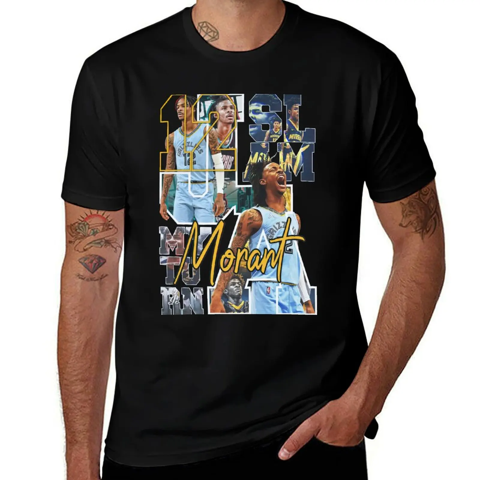 

Morant Basketball T-Shirt mens graphic t shirts man t shirt heavy cotton