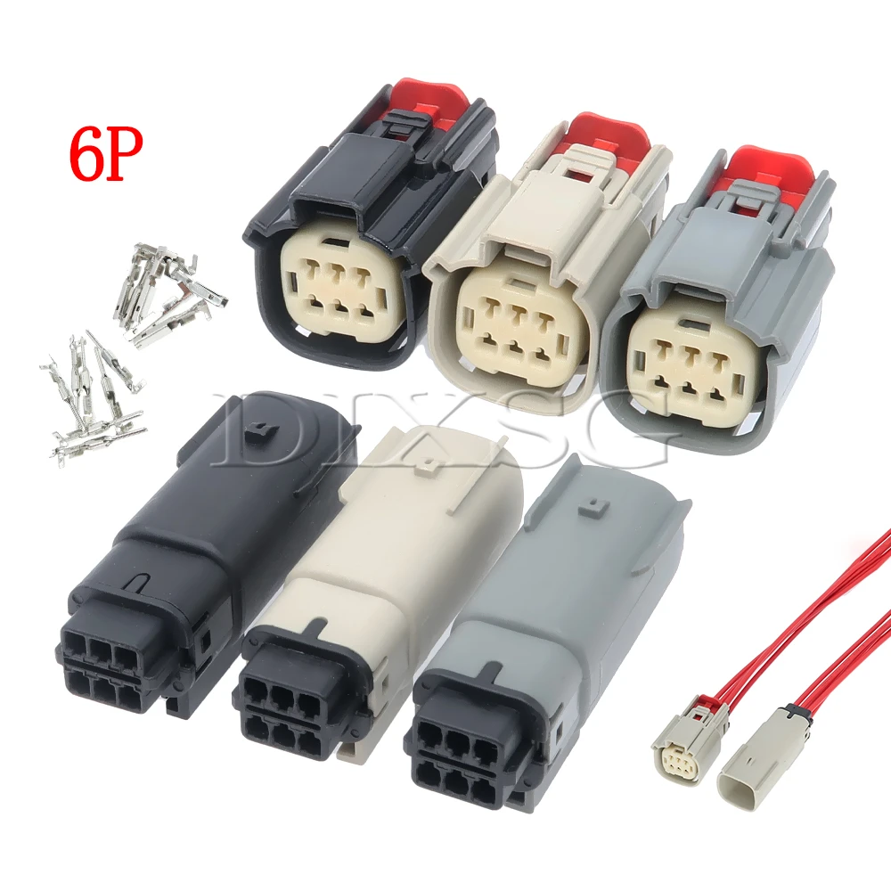 1 Set 6 Pin 33482-3628 33472-0670 33482-0602 33472-0602 33472-0606 33482-0601 Car Headlight Waterproof Wire Connector for Ford