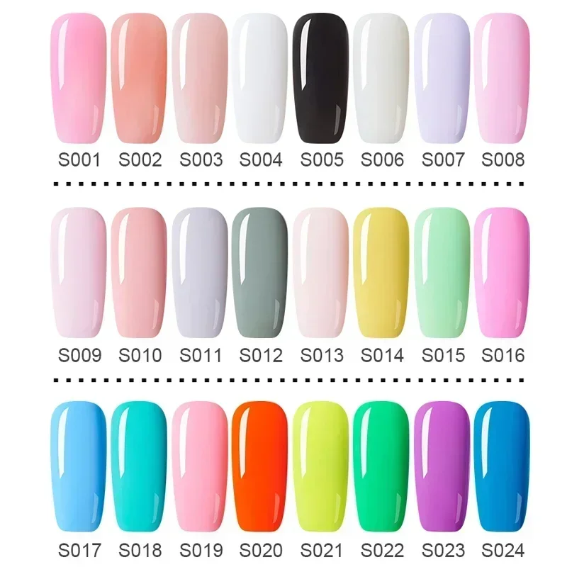 Transaprent Color Base Coat Top Coat UV Gel Nail Polish with 8ml Bling Gel Polish Lucky Nail Paint for Nails