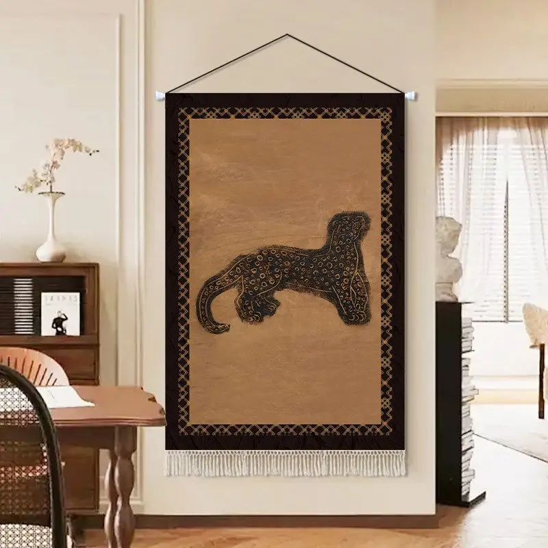 VIKAMA Bohemian Hanging Axis Tapestry Wall Art Mountain Landscape Bedroom Living Room Home Decor