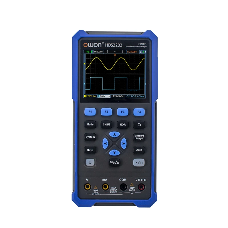 2-in-1 2CH Digital Oscilloscope Multimeter 200MHz 1GSa/s
