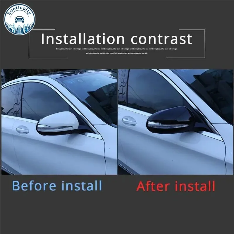 

ABS Carbon Fiber For Mercedes Benz C S E Class GLC W205 E W213 X253 W222 Car Rearview Mirror Cap Cover Trim Exterior Accessories