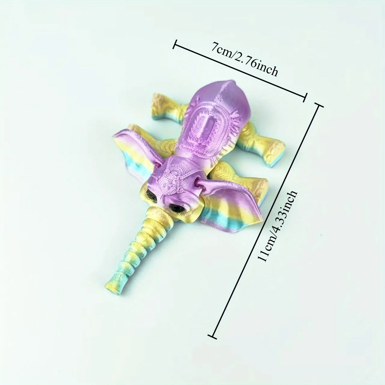 لطيف ثلاثية الأبعاد الطباعة الطفل الفيل محاكاة الحيوان الشكل الرسوم المتحركة الكرتون الحرف يده لعبة ديكور المنزل حلية طقم هدايا #2