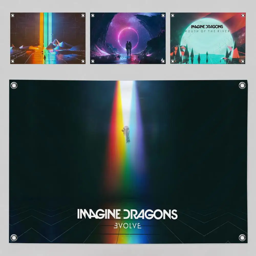 Imagine Dragons Pop Rock Band Flags Home Yard & Garden Decor Banner - Indoor Outdoor Wall Hanging Flag