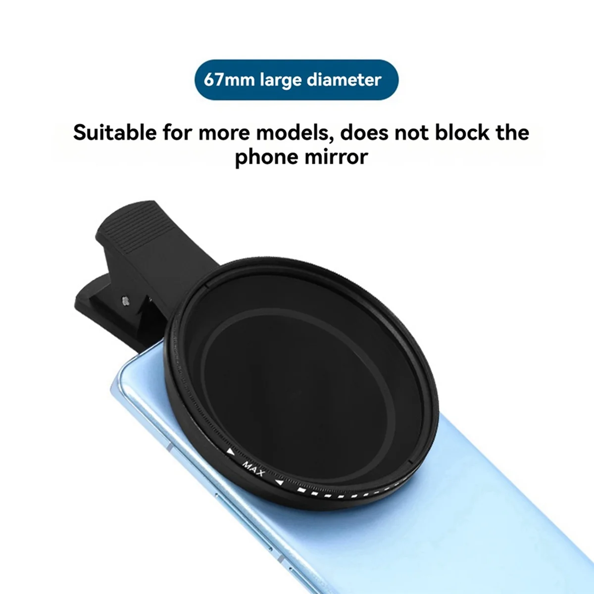 N05R 67mm CPL Universal with Clip Portable Professional Polarizer Camera Lens Filter for Smartphones Mobile Phone