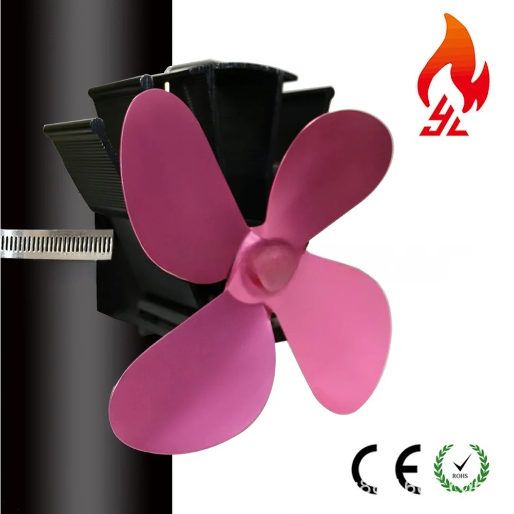 Heat Powered Fireplace Fan 2 Aluminum Alloy Stove Fan For Wood Burning Heater Silent Air Circulation Home Heating Accessories