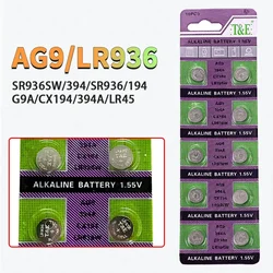 10-100PCS AG9 LR936 SR936SW 394A 394 SR936 194 L936F Button Cell Battery 1.55V for Calculator Toys Watch Coin Alkaline Batteries