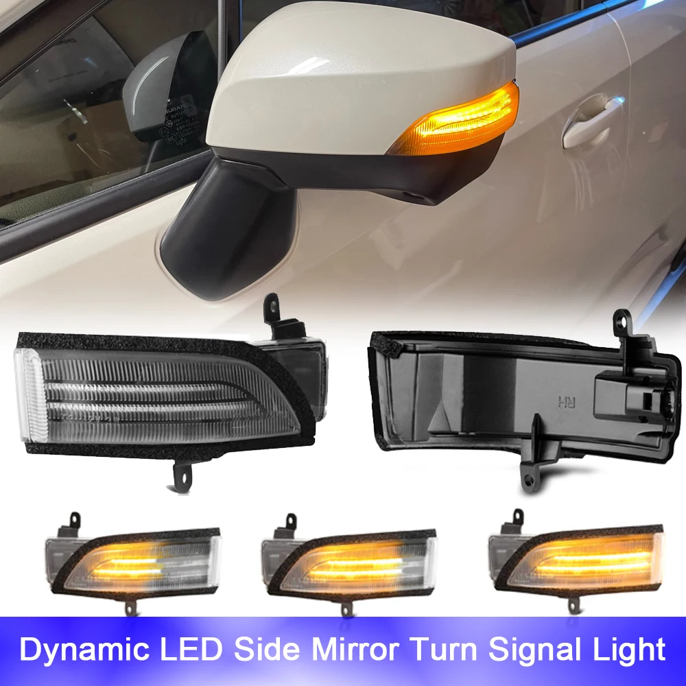 LED Sequential Blinker Side Mirror Wing Indicator Lights For Subaru Crosstrek Forester Impreza Legacy Outback WRX STI Blinker