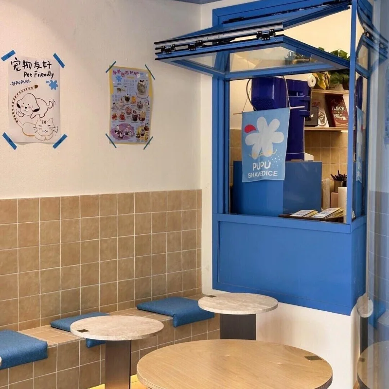 Custom. Internet Celebrity Folding Window Sliding Kitchen Coffee Shop Milk Tea Any Bar Counter Aluminum Alloy Floating Sliding