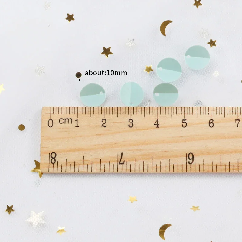 300pcs PVC Bulk Sequins DIY Sequins For Crafts Folding Sequins Side Drill Stage Clothing Decorations Making 10mm Sequin Set