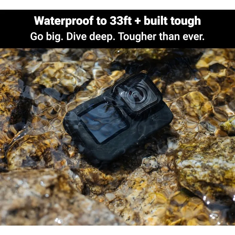 Black- E-Commerce Packaging - Waterproof Action Camera with Front LCD & Touch Rear Screens, 5.3K60 Ultra HD Video