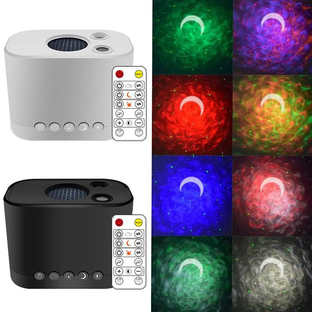 Projecteur de ciel étoilé à LED avec télécommande, motif de lune, veilleuse de chevet pour la maison, les jeux, la décoration de la chambre à coucher