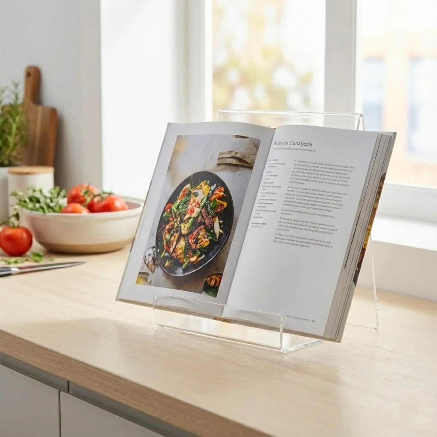 10PCS  Acrylic Book Display Stand Clear Easel with Ledge Tablet Holder for Displaying Books, Pictures, Notebooks, Artworks, etc