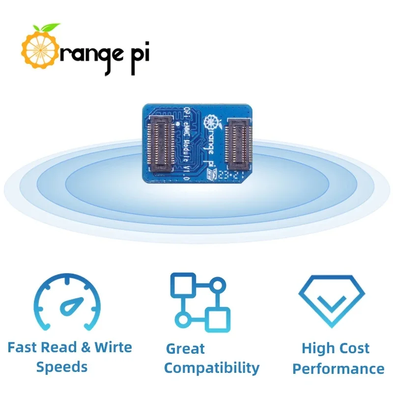 Orange Pi EMMC Module 32GB 64GB 256GB Fast Read and Write Speeds High Cost Performance for Orange Pi 5 Plus 3B