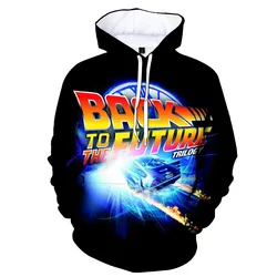 Back to the Future 3D Print Hoodies Men Women Casual Fashion Hoodie Oversized Pullovers Hooded Sweatshirts Harajuku Kid Clothing