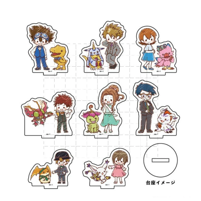 Game Digimon Adventure Acrylic Stand Doll Anime Gabumon Piyomon Yagami Taichi Agumon Mini Figure Model Plate Cosplay Toy Gift