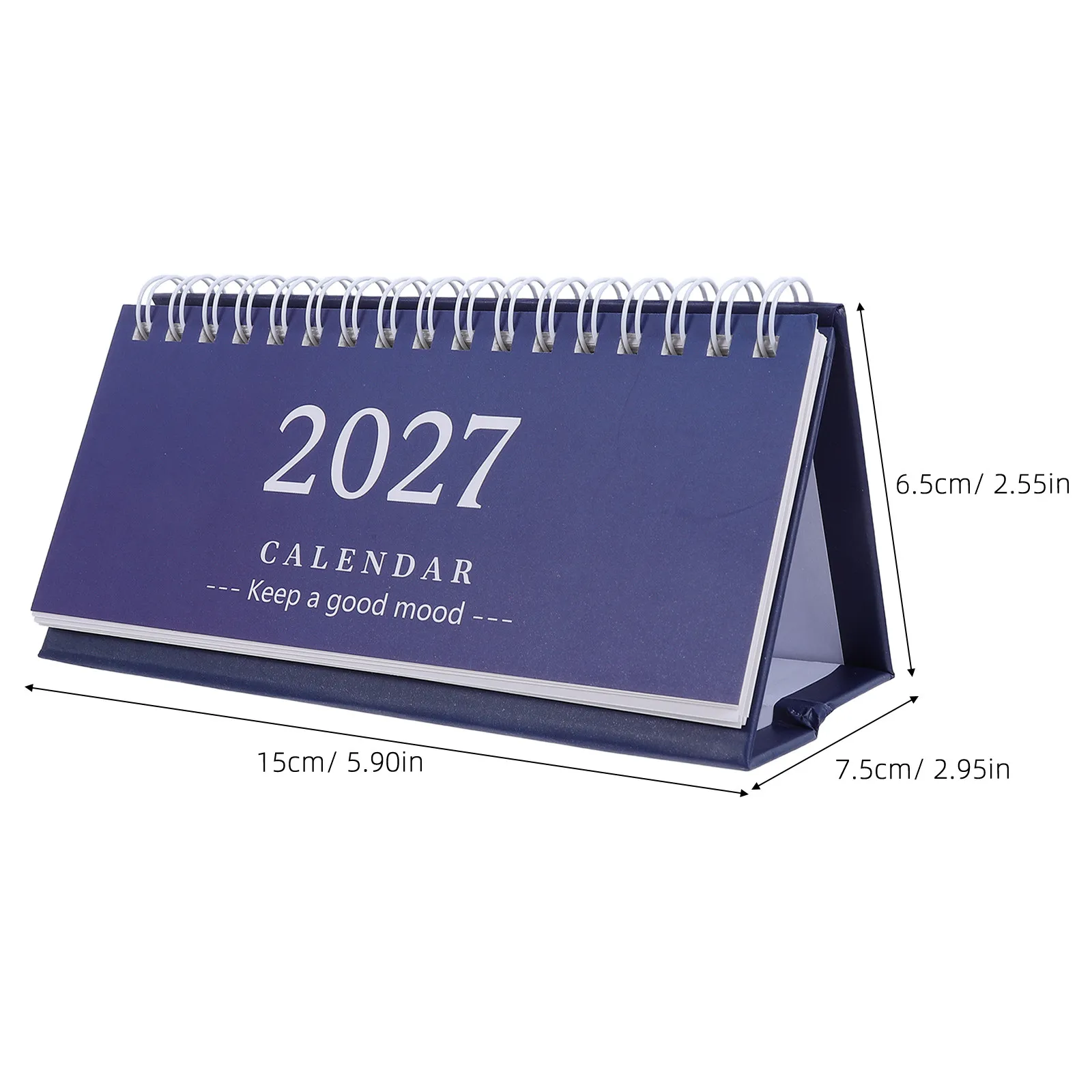Mini Desktop Calendar 2024 Compact Portable Adjustable Stand Daily Planner Office Use Table Decoration Essential Organizer