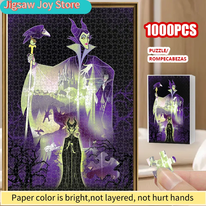 

Colorful Jigsaw Puzzle Featuring a Maleficent Double Exposure Theme, Measuring 50.8X76.2 cm. This Vibrant Artwork Offers Perfe