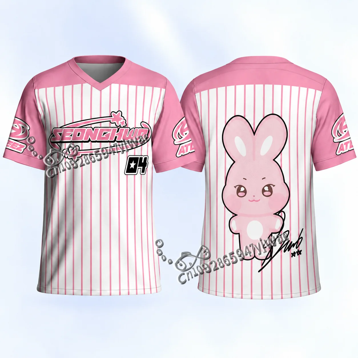 Men's Women Ateez San Aniteez Characters 3D Print Jersey 2027 Kpop Fans Gifts V-neck Football Jersey Streetwear Women's Clothing