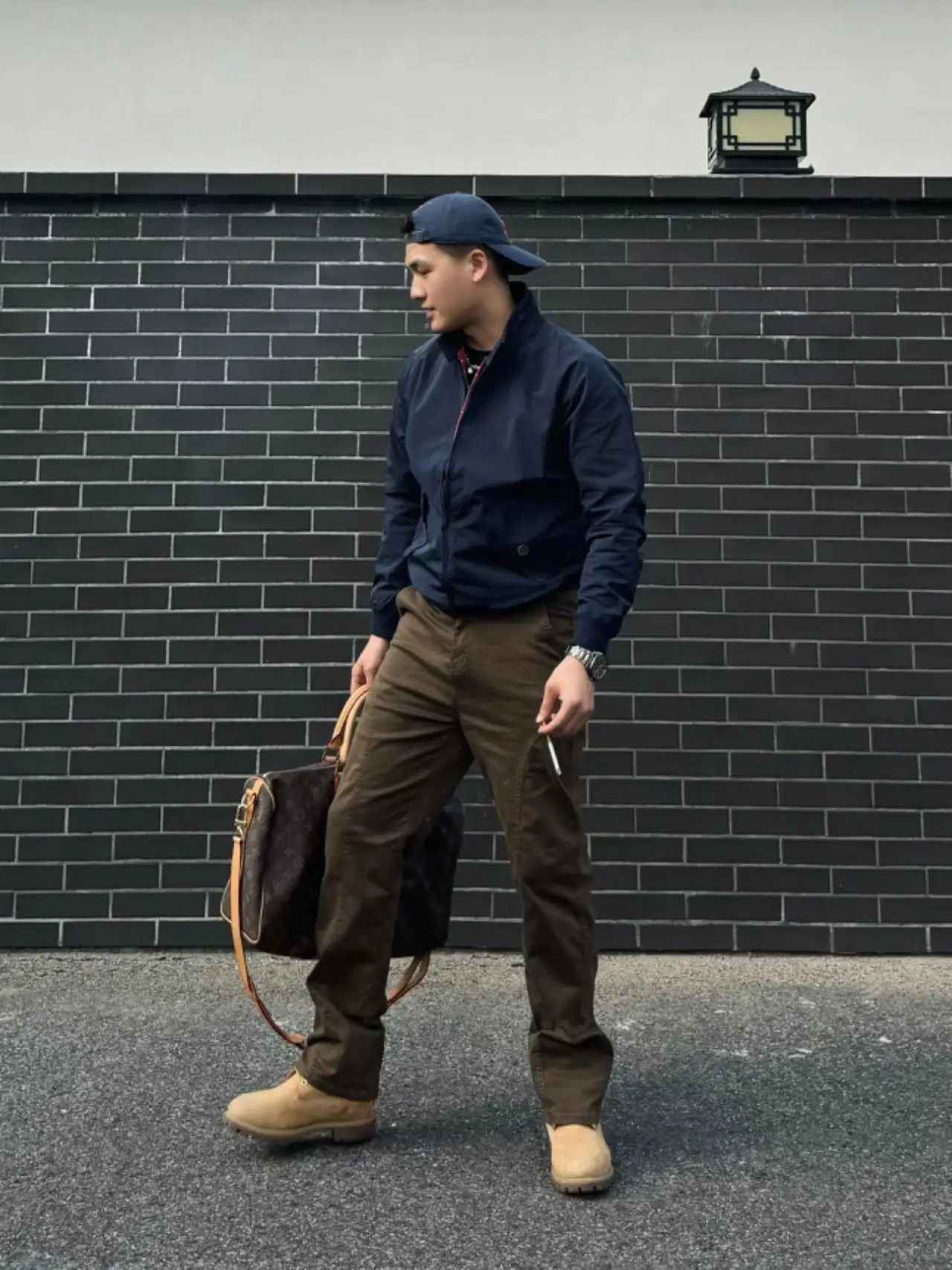 

American Style Tactical Work Pants Casual Patchwork Elastic Straight Leg Breathable Basic Color Youth Leisure Cotton Blend