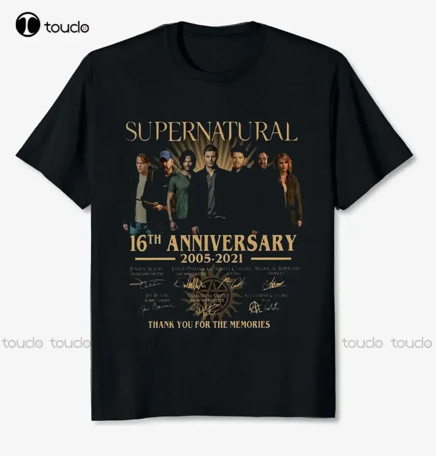 Supernatural 16Th Anniversary Unisex T-Shirt Thank You Tee Tv Show Size S-3Xl Collared Shirts For Women Fashion Funny New Xs-5Xl