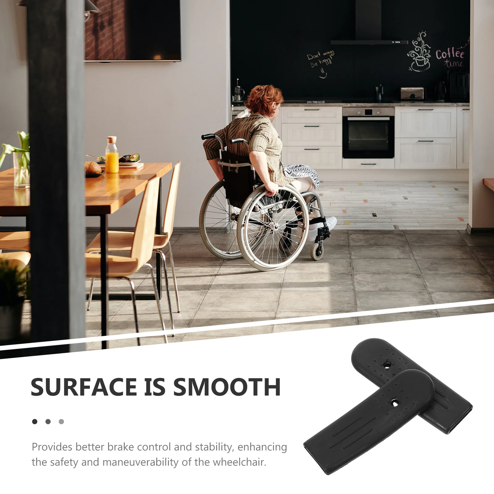 

Replacement Handle Covers Rubber Enhance Control Wheelchair Accessories Stability Wheelchair Accessories Parts