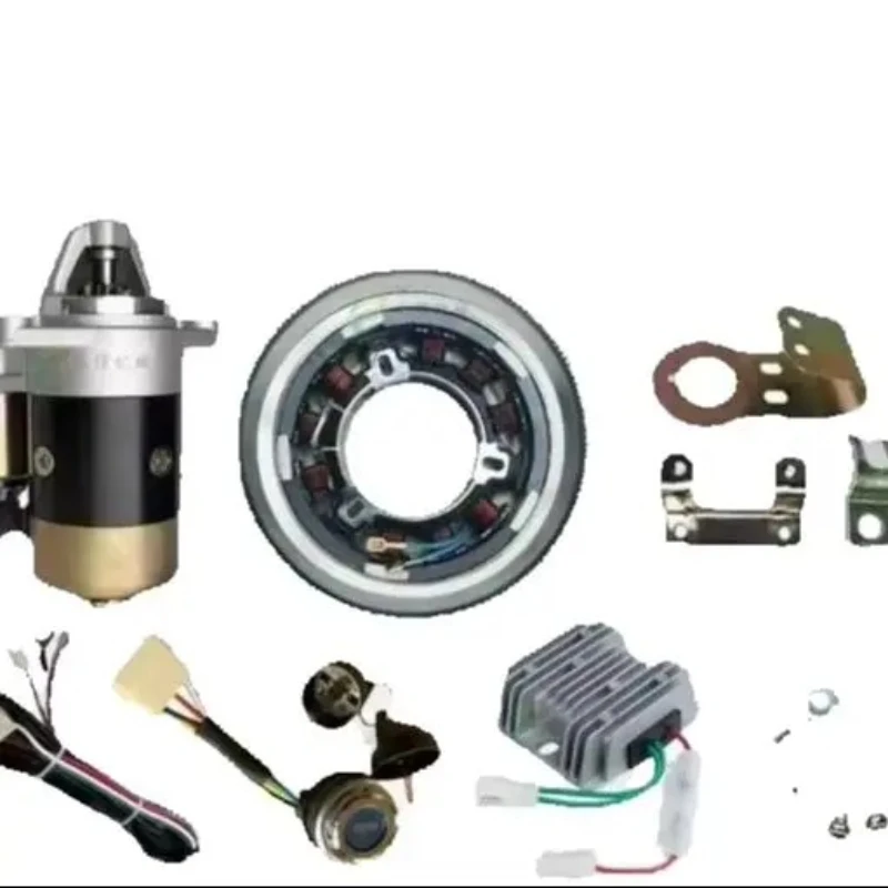 ELECTRIC START CONVERSION KIT FOR 186F/188F/192F DIESEL ENGINES STARTER MOTOR Forward Rotation