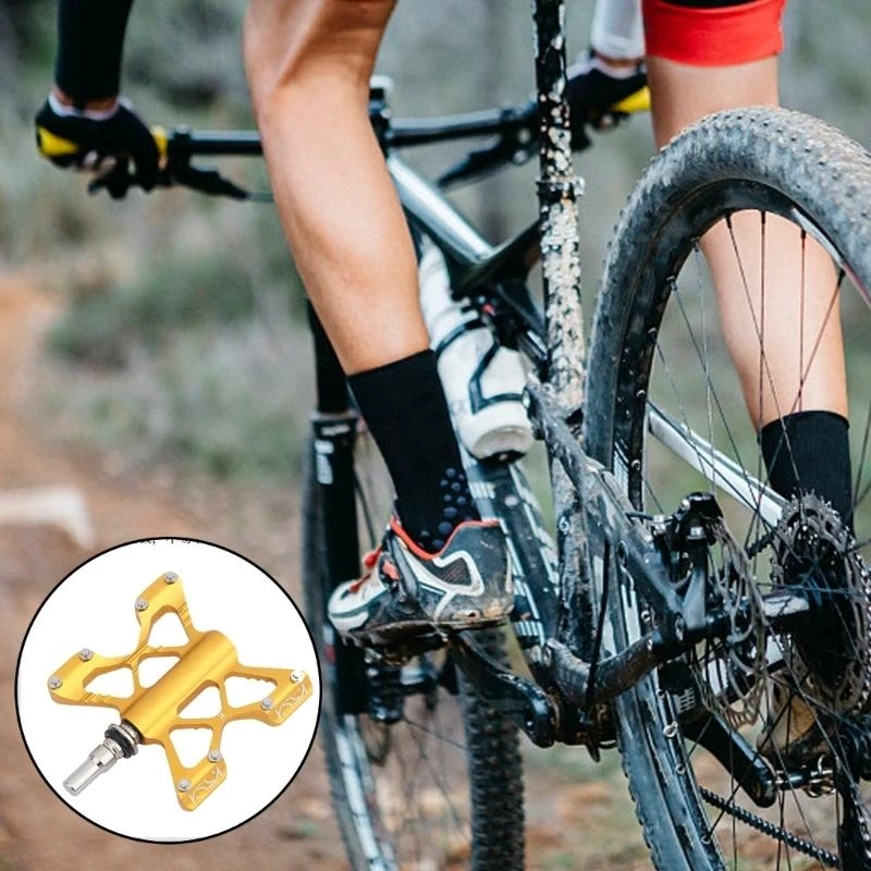  9/16Inch Flat Pedals Antislip Aluminum Alloy Dustproof Mountain Bicycles Pedals