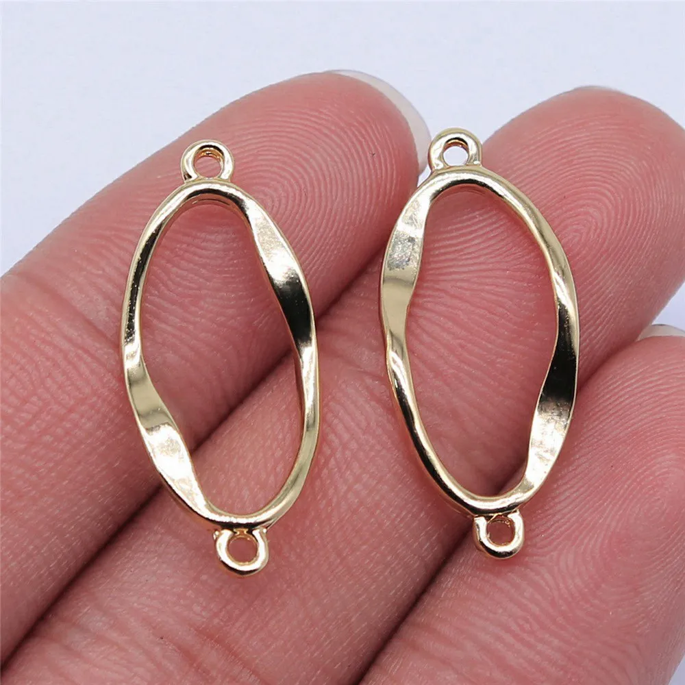 Jewellery Ellipse Connector Charms Gift Women Accessories 10pcs