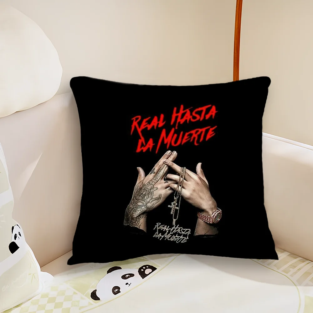 Rapper A-Anuel AA Real Hasta la Muerte 2 Pillow Case Living Room Sofa Cushion Cover Suitable For Home Bedroom Room Decoration