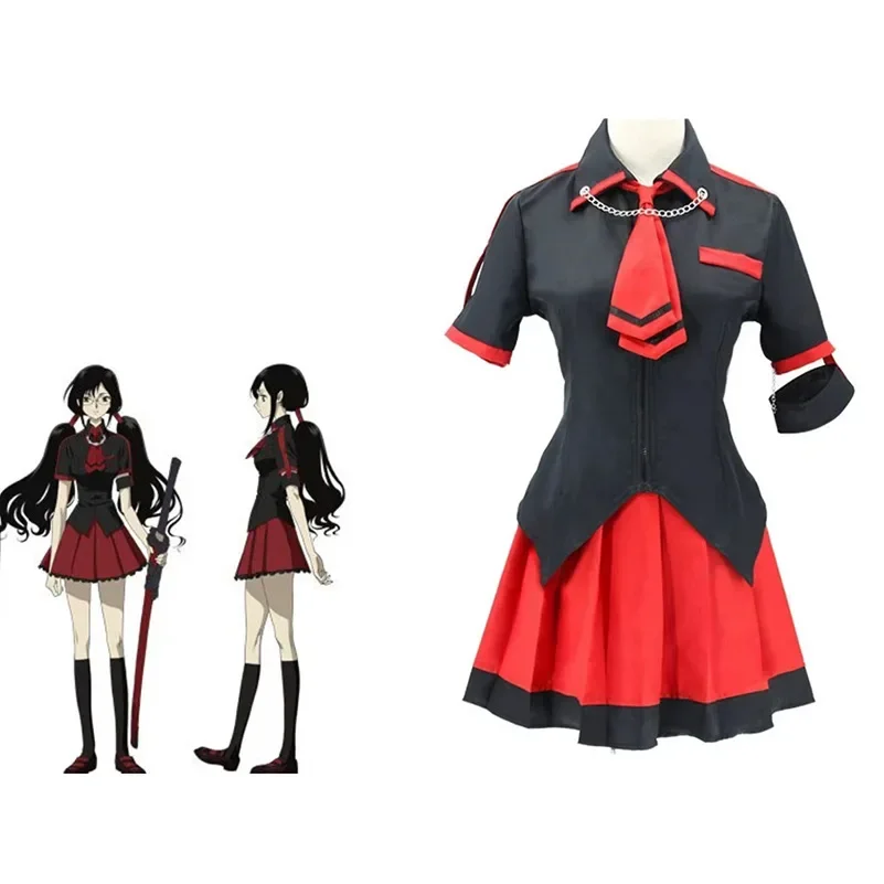 

Anime Blood-C Kisaragi Saya Cloth Cosplay Girl's Daily School Uniform Costume for Women Girls Halloween Chrismas Sets Suits