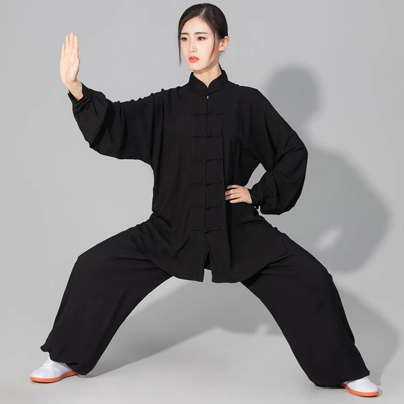 Chinese Tai Chi Uniform Cotton Wushu Kung Fu Clothing Kids Adults Martial Arts Wing Chun Suit Taichi Performance Tang Suit Taiji view 4