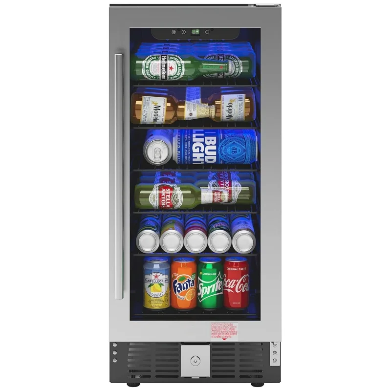 

Маленькие холодильники, 15-дюймовый однодверный мини-барный холодильник, охладитель для напитков, мини-барный холодильник с регулируемой температурой для дома