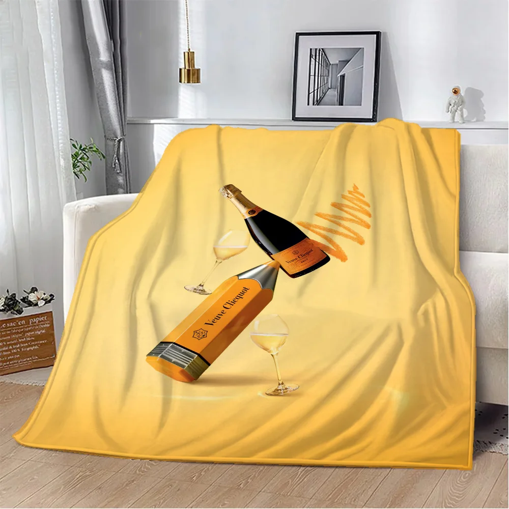 Veuve Clicquots Champagne Bedspread on the Bed Throw Blanket for Sofa Blankets Fluffy Soft Blankets and Bedspreads Anime Summer