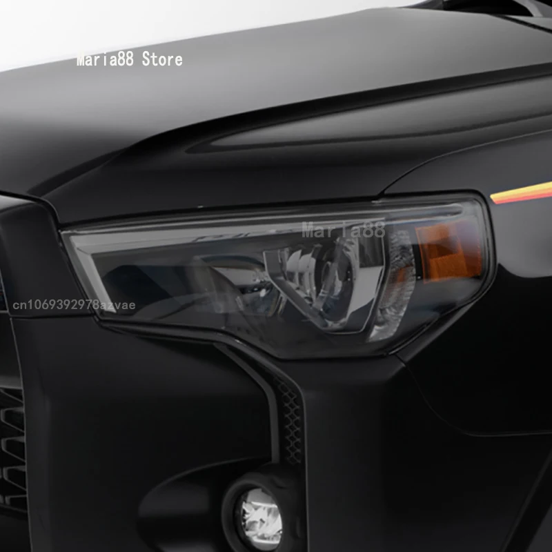 For TOYOTA 4 Runner 2014-2022  Accessories Car Headlight Protective Film Headlamp Transparent Black TPU Sticker