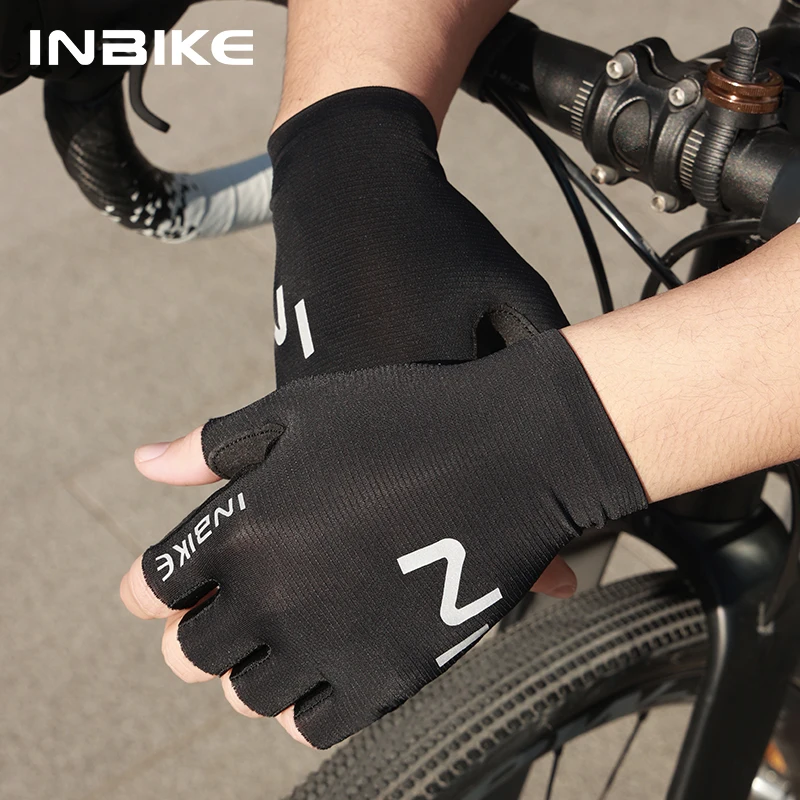 

INBIKE Cycling Half Finger Gloves for Men And Women Breathable Wrist Protection Padded Bicycle Riding Mitts