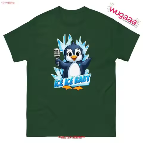 Ice Baby T Shirt Funny Penguin Cute Winter Humor Icy Cool Idea Adorable Animal Lover Outfit vintage Washed graphic Comfortable