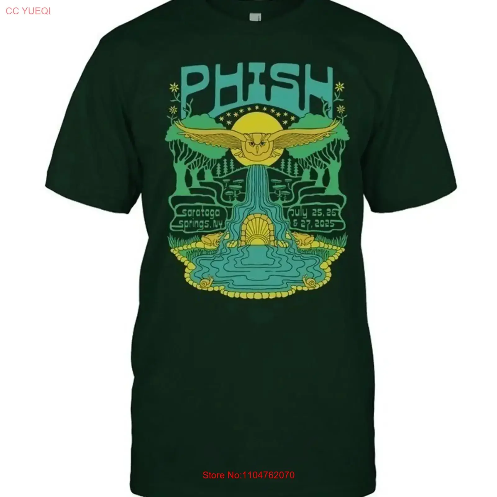 Футболка Phish July 25 26 2025 SPAC In Saratoga Springs NY, винтажная, универсальная, дышащая, для повседневной носки, уличная одежда