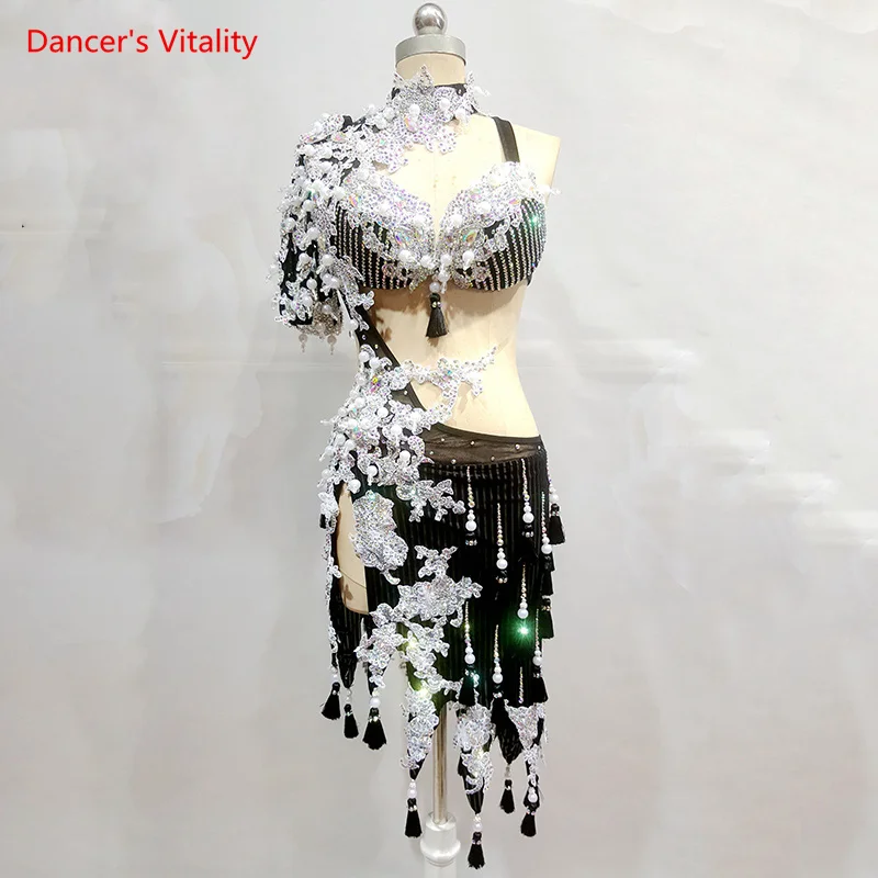 Belly Dance Performance Costume Set Long Sleeved Original Dance Clothes Bellydance Cusomzied Adult Child Competition Dance Wear