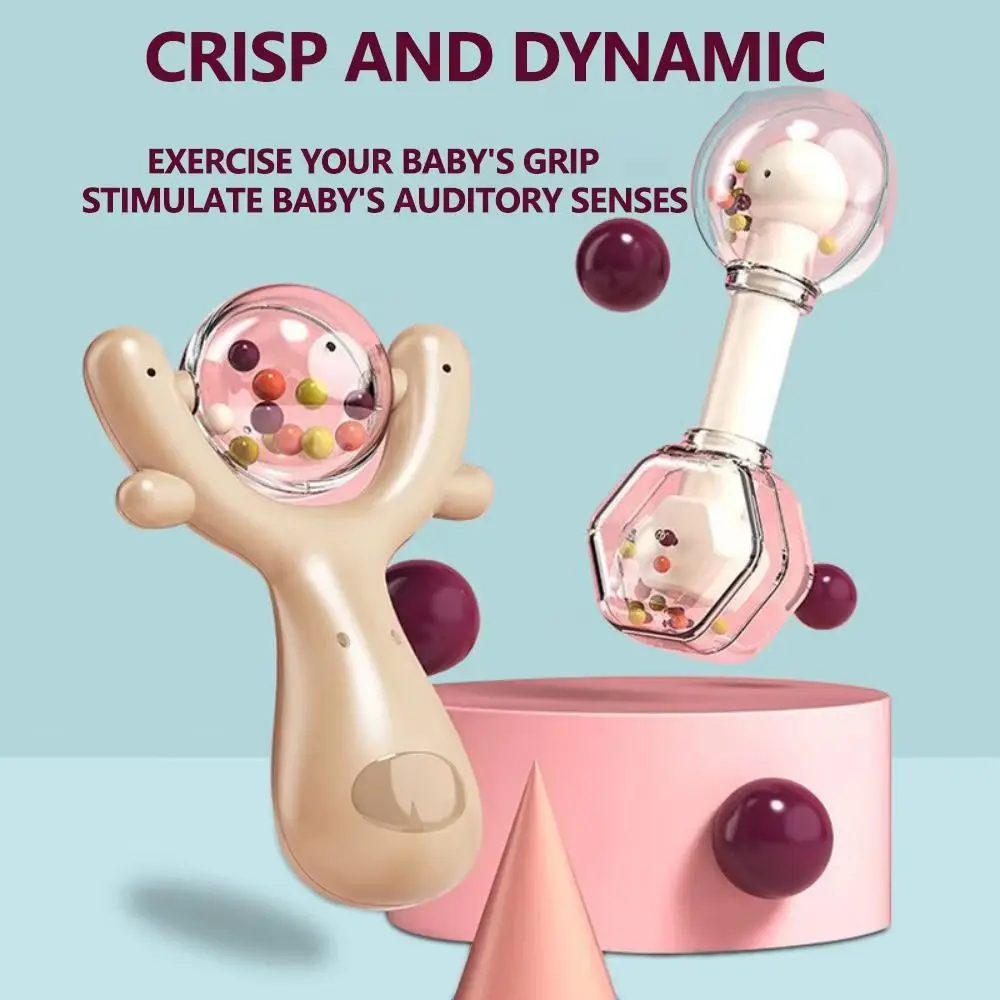 Giocattoli educativi per sonaglio a mano per bambini Sonaglio Suono Sonagli per neonati in plastica Resistenza alle alte temperature Sviluppo sensoriale