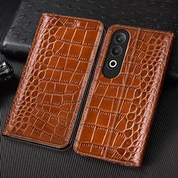Crocodile Genuine Leather Flip Case For Sony Xperia 1 5 10 II III IV V VI VII Phone Wallet Business Cover Cases