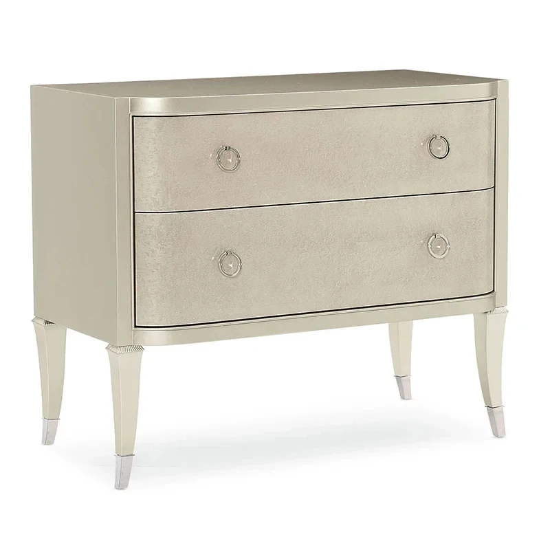 

high quality American Modern Minimalist Bedside Drawer Champagne Gold Bedroom Side Tle
