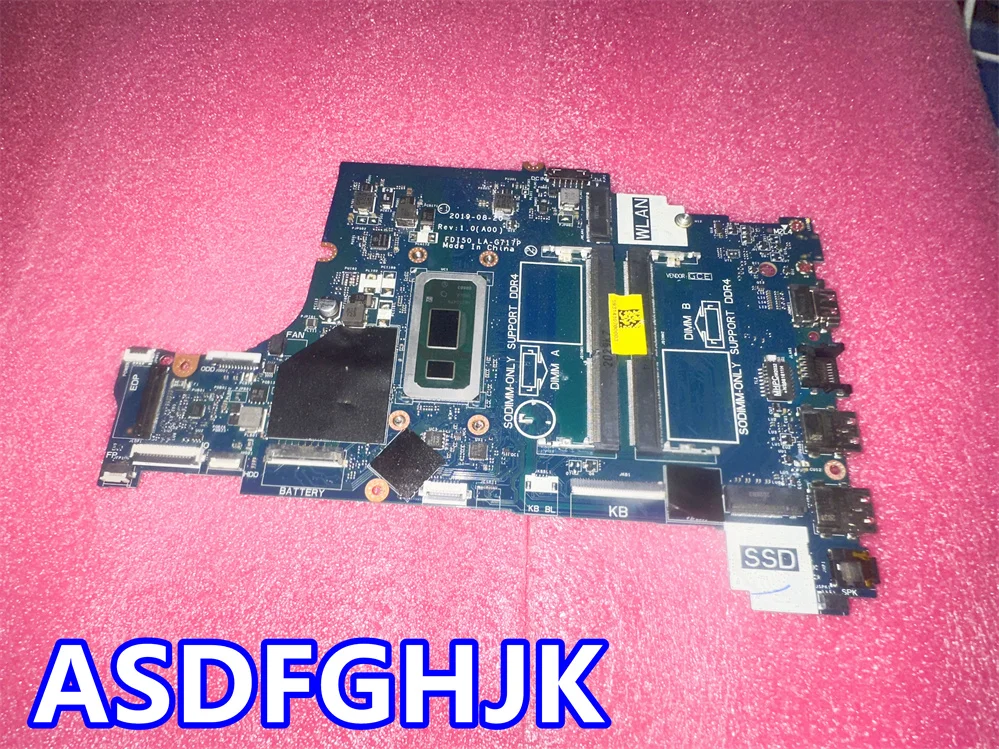 

For Dell Vostro 3490 i3-10110U CPU LA-G717P Laptop Motherboard 0P43V7 P43V7